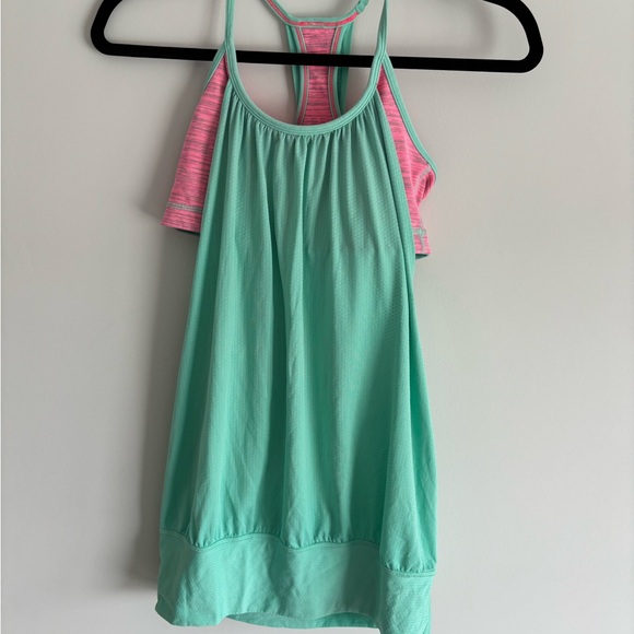 lululemon athletica Mint Green and Pink Tank Top - Picture 3 of 10